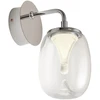 6W LED sieninis šviestuvas DROP, chromo sp./skaidrus, 3000K, 01-3923
