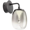 6W LED sieninis šviestuvas DROP, juodos/dūmų sp., 3000K, 01-3924