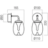 6W LED sieninis šviestuvas DROP, juodos/dūmų sp., 3000K, 01-3924