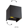 6W LED sieninis šviestuvas GREG, juodas, 3000K, 4188801
