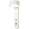 6W LED sieninis šviestuvas SADES, baltas, 3000K, su USB jungtimi, 01-4640
