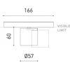 6W LED šviestuvas FLIP į magnetines sistemas 48V SHORT, 40°, juodas, 3000K