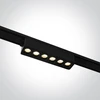 6W LED šviestuvas į magnetines sistemas FLAT, juodas, 3000/4000/5000K, 48V, 24°, 43102FA/B/V