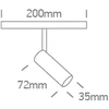 6W LED šviestuvas į magnetines sistemas MINI/MIDI/MAXI/P&P, juodas, 3000/4000K, 48V, 38°, DALI, 42108L/B/V