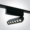 6W LED šviestuvas į magnetines sistemas FLAT, juodas, 3000/4000/5000K, 48V, 24°, 43106FA/B/V
