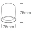 6W LED šviestuvas su filtru nuo akinimo į magnetines sistemas FLAT, juodas, 3000/4000/5000K, 48V, 24°, 43110F/B/V