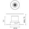 6W LED užglaistomas šviestuvas SHOT LIGHT S, juodas, 3000K, 18°