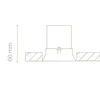 6W LED užglaistomas šviestuvas TIDY, baltas, 3000K, 60º, dimeriuojamas, IP65