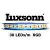 6W/m LED juosta LUXSONN, 5050, 30 LED/m, RGB, IP67, 12V, 5m ritė
