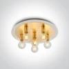 Lubinis šviestuvas 6x12W paviršinis lubų šviestuvas, žalvario sp., E27, 62172C/BS