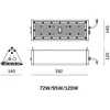 72/95/120W LED linijinis pramoninis šviestuvas NICO, juodas, 3000/4000/6000K, 60x90°, IP65