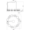 74,4W LED pakabinamas šviestuvas SINCLAIR, juodos sp./skaidrus, 3000K, dimeriuojamas, 01-3310