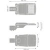 75W LED gatvės šviestuvas STREETLIGHT COMPACT, šviesaus aliuminio sp., 4000K, 59° x 143°