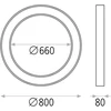 75W LED lubinis šviestuvas ALISO, baltas, 2700/3000/4000K, P3742274B