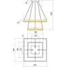 75W LED pakabinamas šviestuvas FEBE, baltas, 3000K, dimeriuojamas, 01-2911