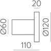 7,5W LED sieninis šviestuvas CORVUS, baltas, 3000K, dimeriuojamas, IP54, A3945002BDP