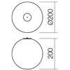 7,5W LED šviestuvo užbaigimo dalis - detalė BILIA, balta, 3000K, IP44, LSS01-2449WH