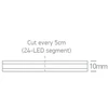 7,5W/m lanksti COB LED juosta, 24V, IP67, 480LEDs/m, 3000K, 20m ritė, 7844LW/W