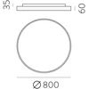 76W + 10,5W LED lubinis šviestuvas LISBOA, baltas, 3000/4000K, dimeriuojamas, P3851270BDT