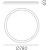 77W LED lubinis šviestuvas GRACE, juodas, 2700/3000/4000K, dimeriuojamas, P3848372NDP