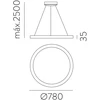 77W LED pakabinamas šviestuvas GRACE, baltas, 2700/3000/4000K, C3848372B
