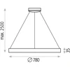 77W LED pakabinamas šviestuvas GRACE, juodas, 2700/3000/4000K, dimeriuojamas, C3848372NDP