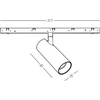 7W LED akcentinis šviestuvas į magnetinę sistemą ZAMBELIS MAGNETIC 6MM, juodas, 3000K, DALI, 25253