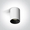 Lubinis šviestuvas 7W LED cilindro formos paviršinis šviestuvas, baltos/juodos sp., 3000K, dimeriuojamas, 12107R/W/W