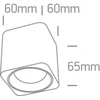 Lubinis šviestuvas 7W LED cilindro formos šviestuvas, baltas, 3000K, 12107KA/W/W