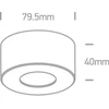 Lubinis šviestuvas 7W LED cilindro formos šviestuvas, juodas, 3000K, 12107V/B/W