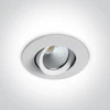 7W LED įleidžiamas pakreipiamas šviestuvas, baltas, 3000K, 11107B/W/W