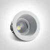 7W LED įleidžiamas pakreipiamas šviestuvas, baltas, 3000K, 11107FD/W/W