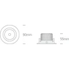 7W LED įleidžiamas, pakreipiamas šviestuvas, baltas, 3000/3500/4000K, 11107B/W/V