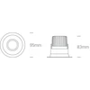 7W LED įleidžiamas, pakreipiamas šviestuvas, baltas, 3000/3500/4000K, 11107FD/W/V