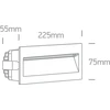7W LED įleidžiamas sieninis lauko šviestuvas, juodas, 3000K, 68068C/B/W