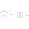 7W LED įleidžiamas šviestuvas, baltas, 3000/3500/4000K, 10107Z/W/V