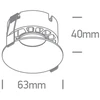 7W LED įleidžiamas šviestuvas, juodas, 3000/3500/4000K, 10107DX/B/V