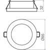 7W LED įleidžiamas šviestuvas MT 137 LED, chromo sp., 4000K, IP44