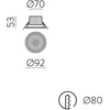 7W LED įleidžiamas šviestuvas SAFE, baltas, 3000/4000K, dimeriuojamas, IP65, E3985071BDT