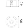 7W LED įleidžiamas šviestuvas TAG, baltas, 2700K, 344850