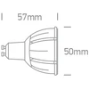 7W LED lemputė, GU10, 3000K, 10°, dimeriuojama, 7307G/W/10