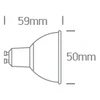 7W LED lemputė, GU10, 60°, balta, 2700/3000/4000K, 7307G/V