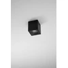 7W LED lubinis šviestuvas MANOR, juodas, CCT, IP44