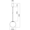 7W LED pakabinamas šviestuvas IRIDES, juodos sp./skaidrus, 2700K, 01-4087