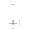 7W LED pakabinamas šviestuvas, juodas, 3000K, 18139-B