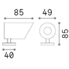 7W LED pastatomas lauko šviestuvas - prožektorius KOALA, juodas, 3000K, IP65, 349596