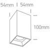 Lubinis šviestuvas 7W LED paviršinis šviestuvas, baltas, 3000K, dimeriuojamas, 12107B/W/W
