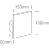 7W LED sieninis šviestuvas, baltas, 3000K, 67450A/W/W