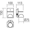 7W LED sieninis šviestuvas SEIBI, baltas, 3000K, dimeriuojamas, su USB