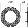7W LED sieninis šviestuvas TATOO, baltas, 3000K, 33cm, 01-2686